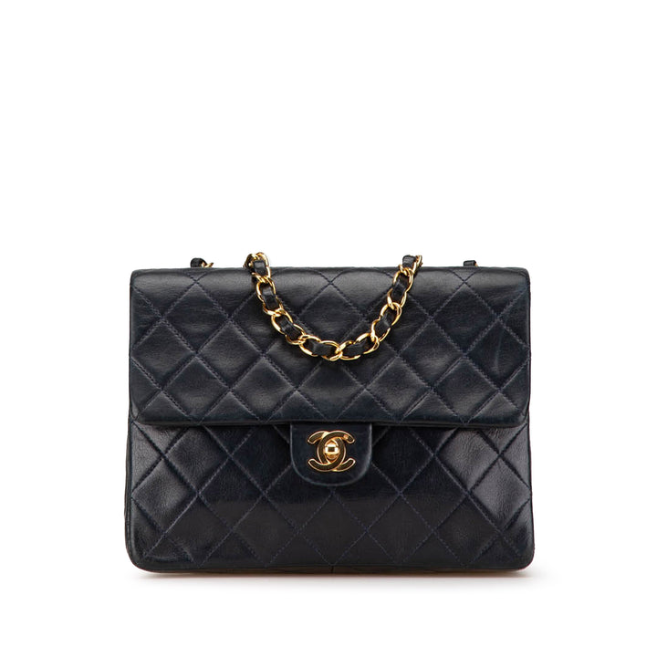Mini Classic Lambskin Single Flap Black - Gaby Paris
