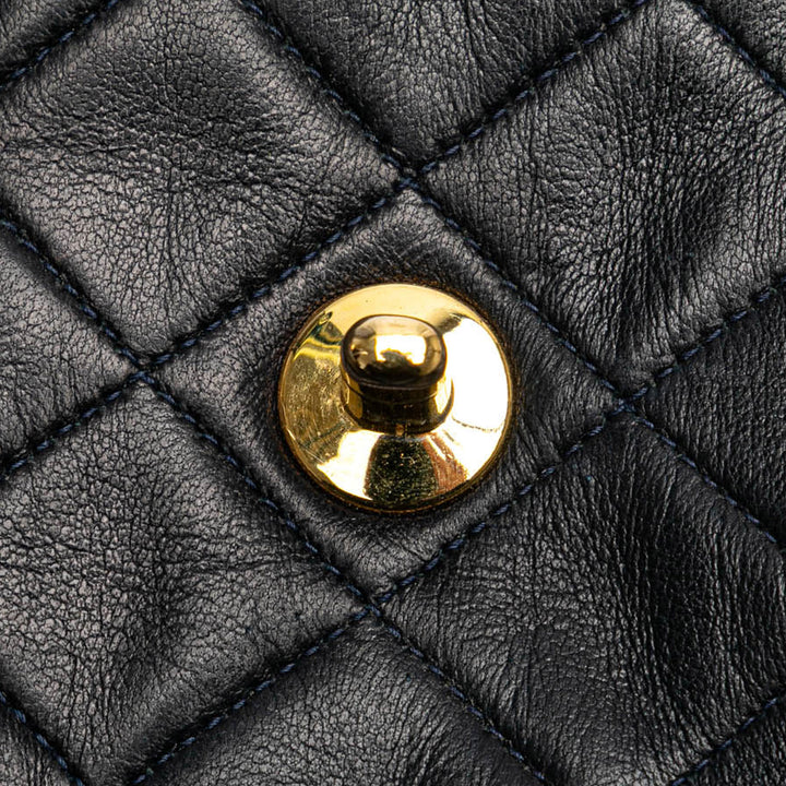 Mini Classic Lambskin Single Flap Black - Gaby Paris