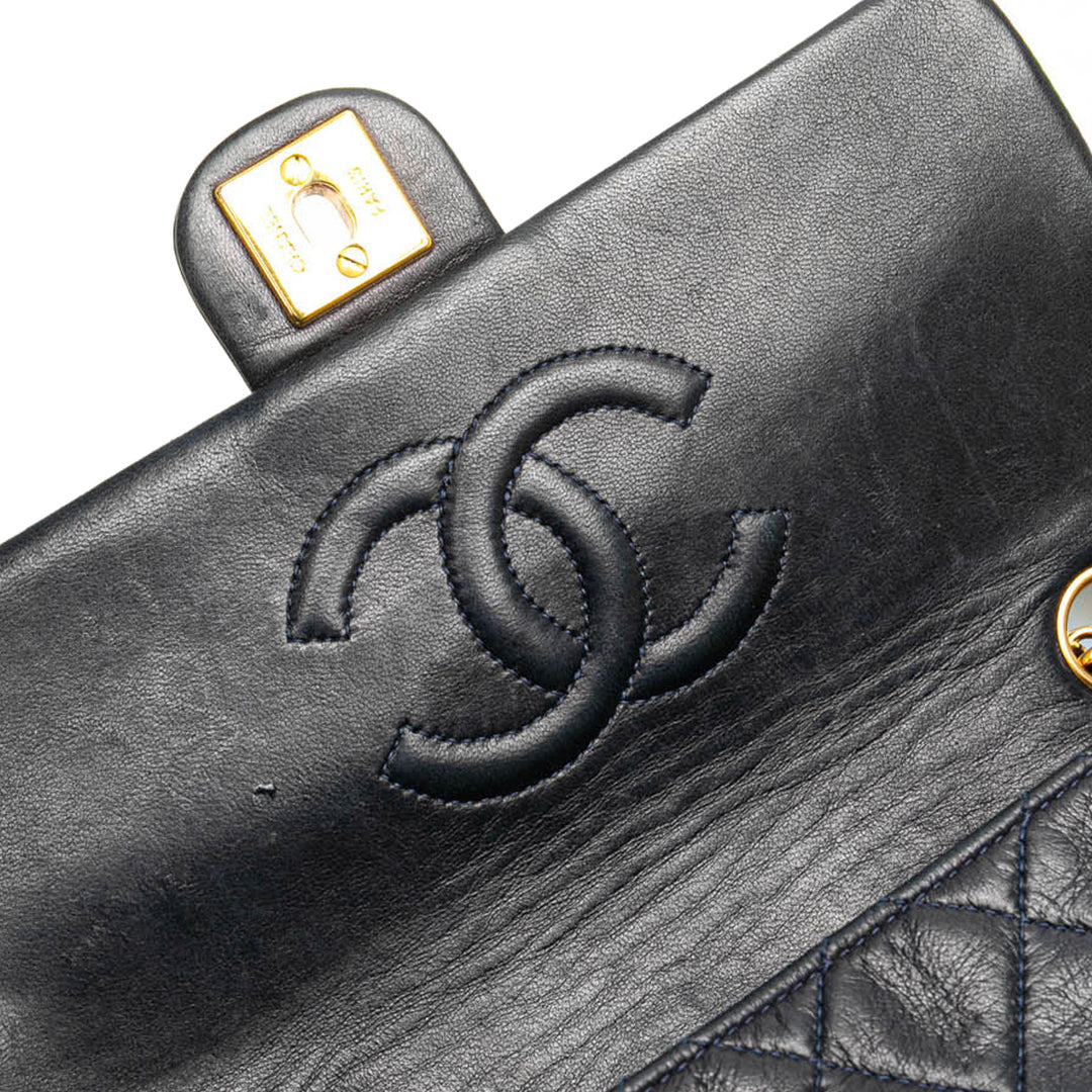 Mini Classic Lambskin Single Flap Black - Gaby Paris