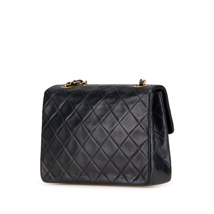 Mini Classic Lambskin Single Flap Black - Gaby Paris