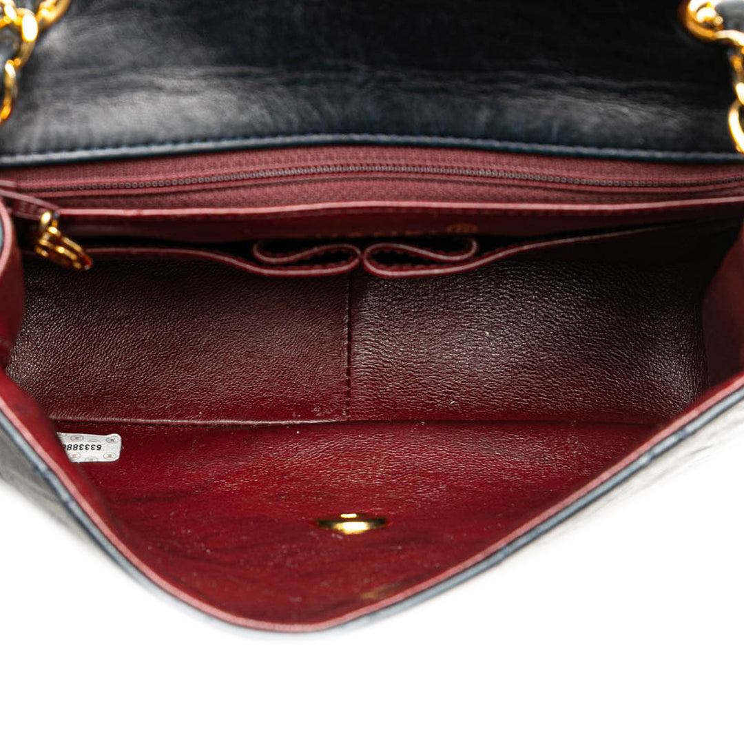 Mini Classic Lambskin Single Flap Black - Gaby Paris