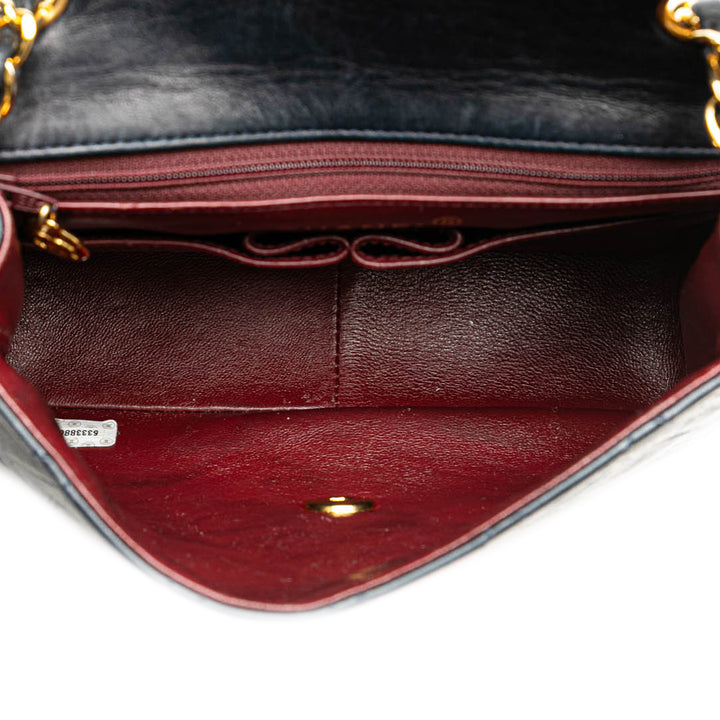Mini Classic Lambskin Single Flap Black - Gaby Paris