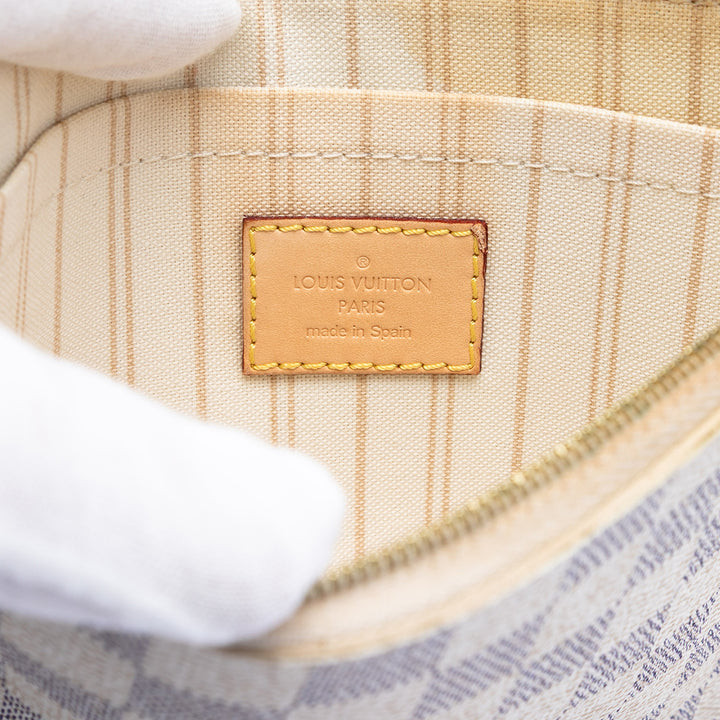 Louis Vuitton Damier Azur Neverfull MM Pochette