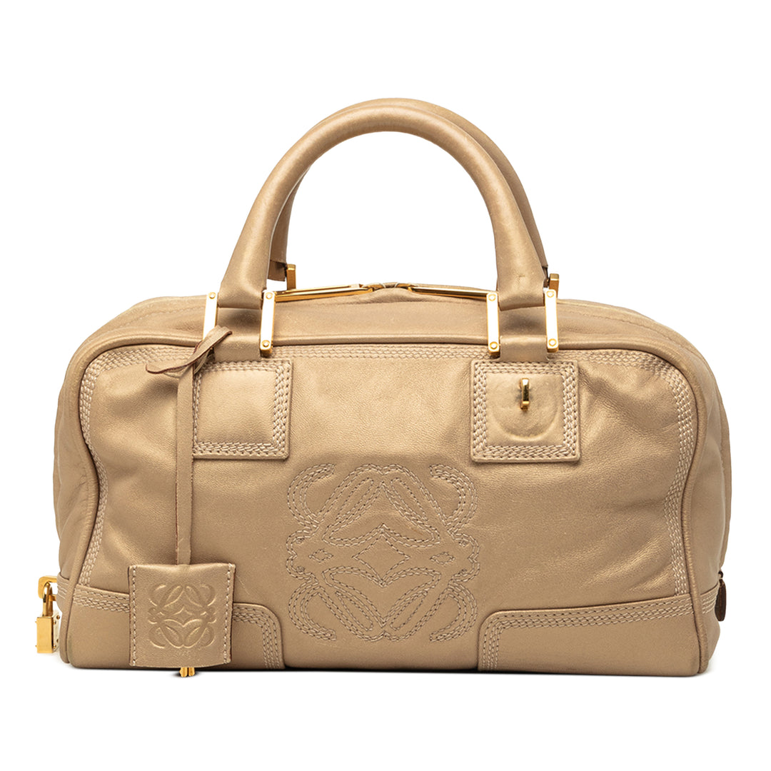 LOEWE Sac à main Métallisé Amazona 28 Doré – vue principale – GABY PARIS