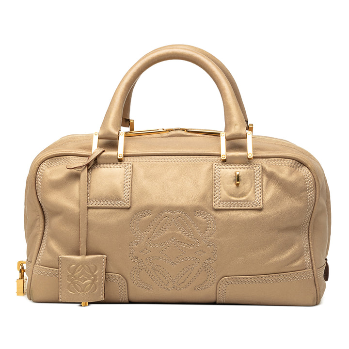 LOEWE Sac à main Métallisé Amazona 28 Doré – vue principale – GABY PARIS