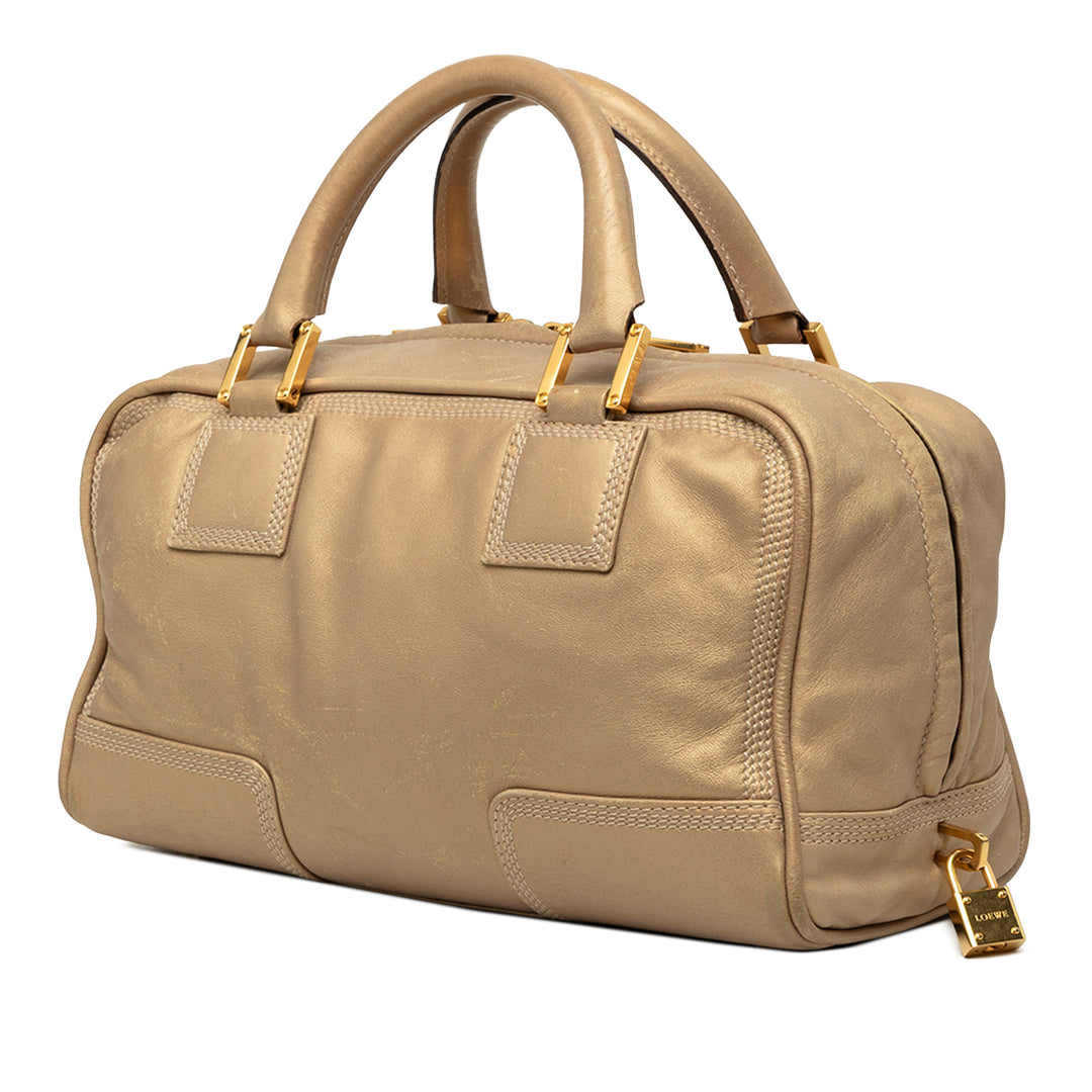 LOEWE Sac à main Métallisé Amazona 28 Doré – vue 2 – GABY PARIS