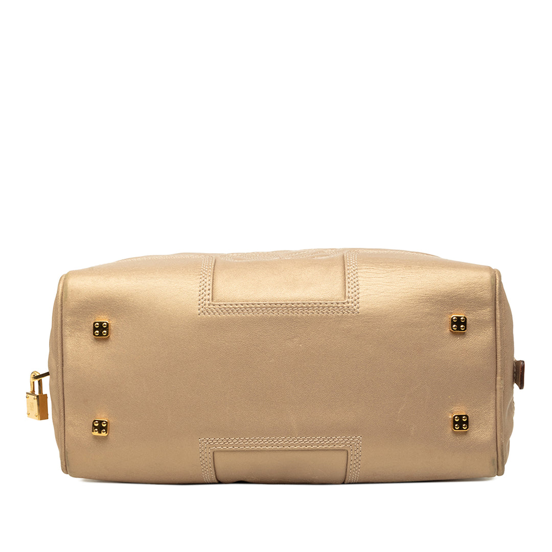 LOEWE Sac à main Métallisé Amazona 28 Doré – vue 3 – GABY PARIS