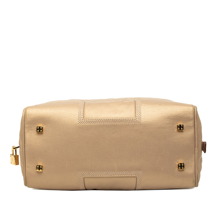 LOEWE Sac à main Métallisé Amazona 28 Doré – vue 3 – GABY PARIS