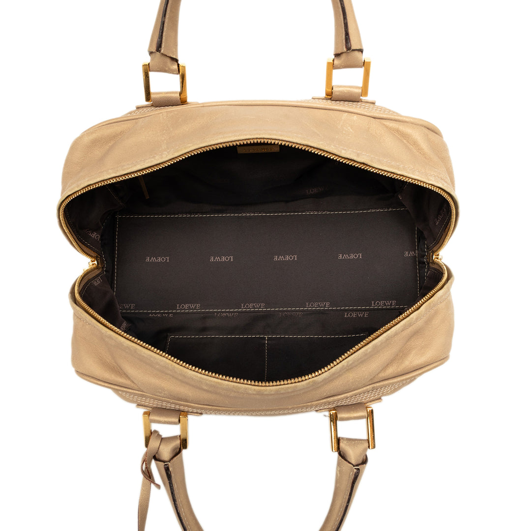 LOEWE Sac à main Métallisé Amazona 28 Doré – vue 4 – GABY PARIS