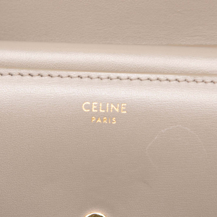 Celine brillant Cuir de veau Triomphe à rabat Small Portefeuille