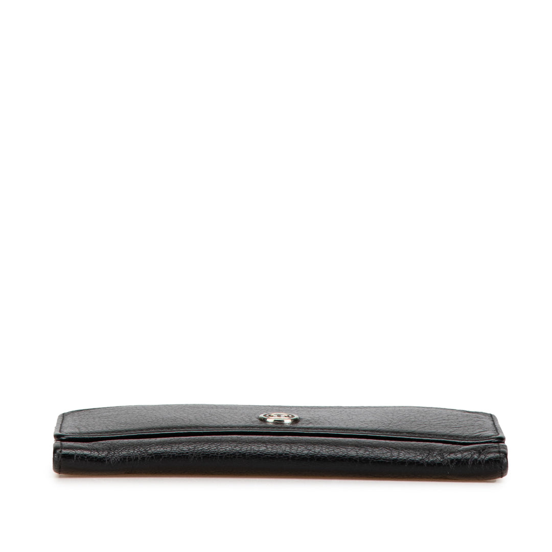 Calfskin CC Compact Wallet Black - Gaby Paris