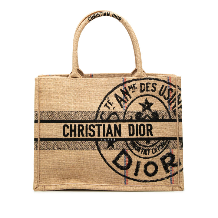 Dior Medium Jute brodé Book Cabas
