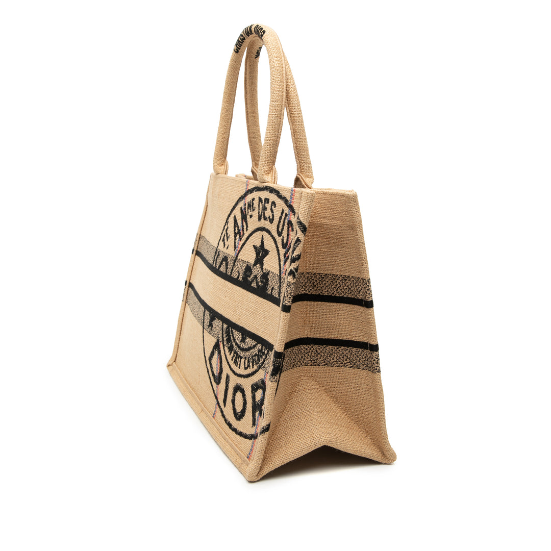 Dior Medium Jute brodé Book Cabas