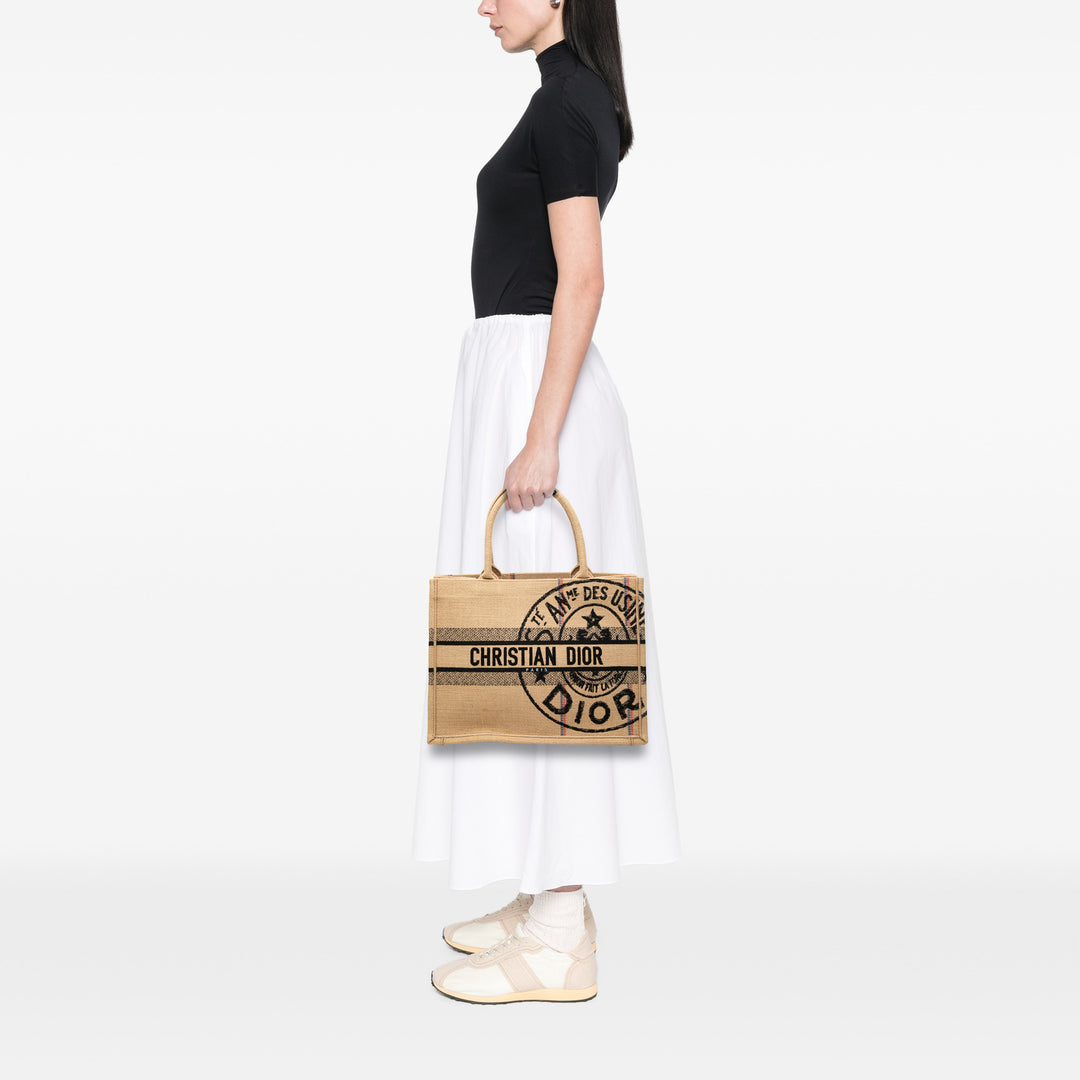 Dior Medium Jute brodé Book Cabas