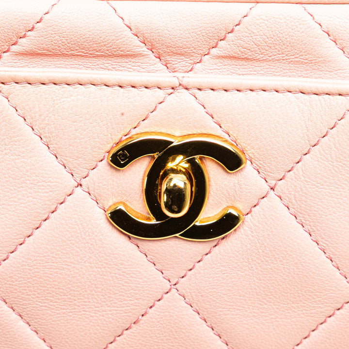 Chanel CC Matelassé Cuir d’agneau Camera Sac porté croisé