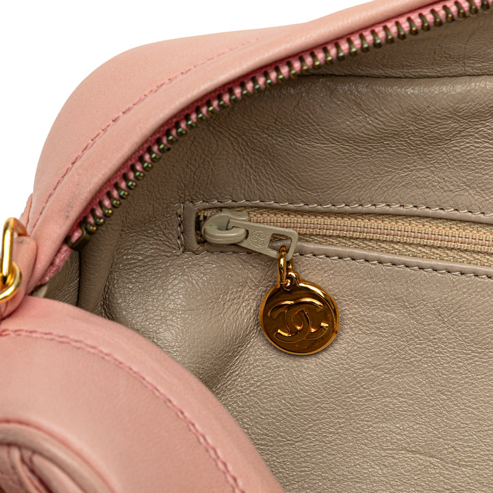 Chanel CC Matelassé Cuir d’agneau Camera Sac porté croisé