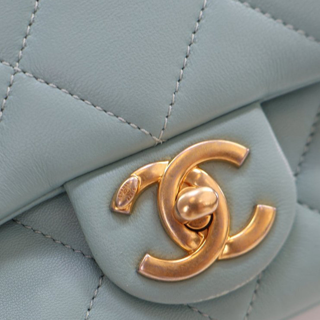 Chanel Mini Lambskin In The Loop Flap Blue - GABY PARIS