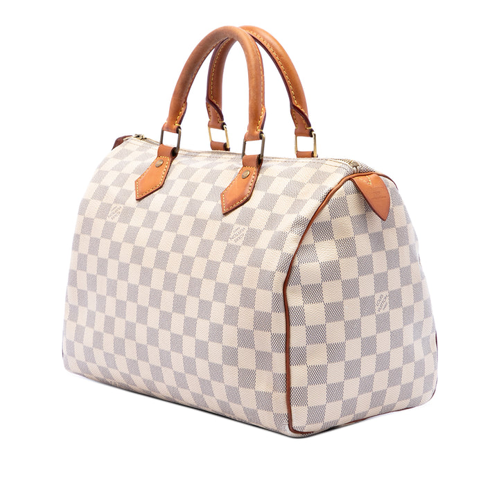 Louis Vuitton Speedy 30 Damier Azur Blanc – vue 2 – GABY PARIS