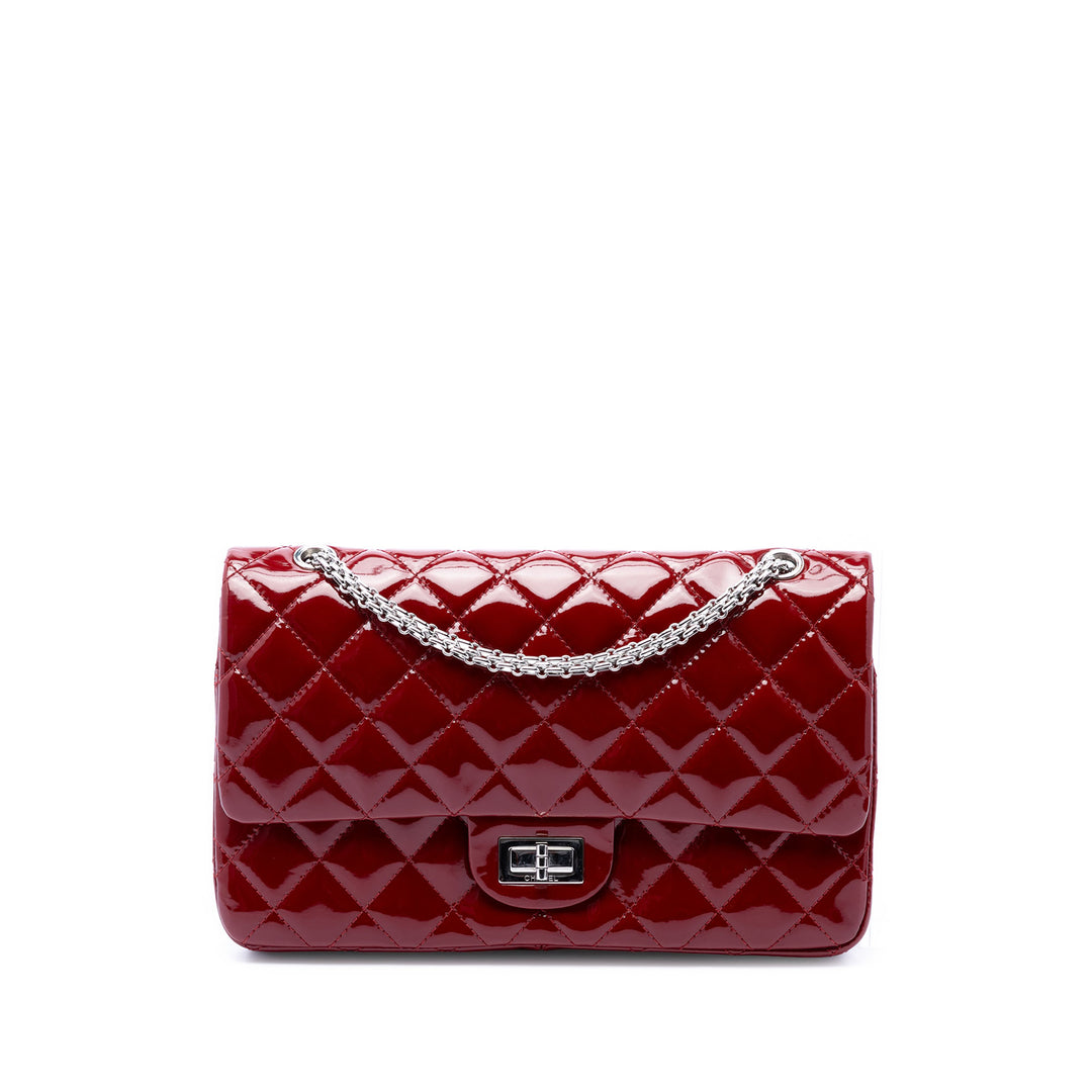 Chanel Matelassé Cuir verni Reissue 2.55 Double rabat 227