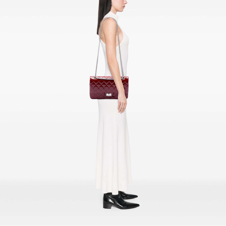 Chanel Matelassé Cuir verni Reissue 2.55 Double rabat 227