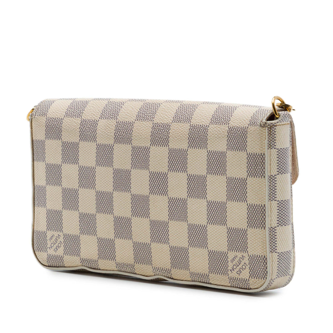 Louis Vuitton Pochette Felicie Damier Azur Blanc – vue 2 – GABY PARIS