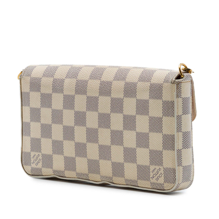 Louis Vuitton Pochette Felicie Damier Azur Blanc – vue 2 – GABY PARIS