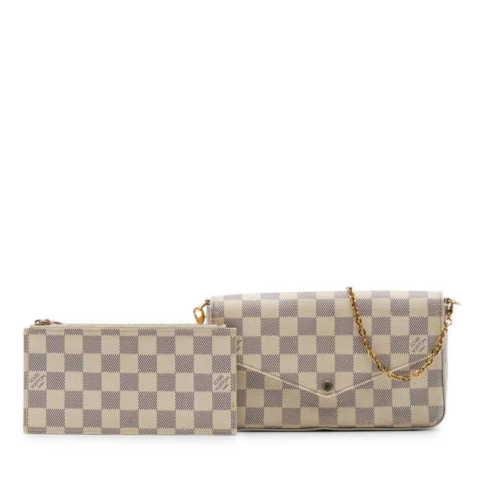 Louis Vuitton Pochette Felicie Damier Azur Blanc – vue 8 – GABY PARIS
