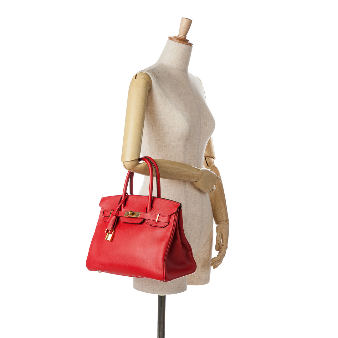 Epsom Birkin Retourne 30 Red - Gaby Paris