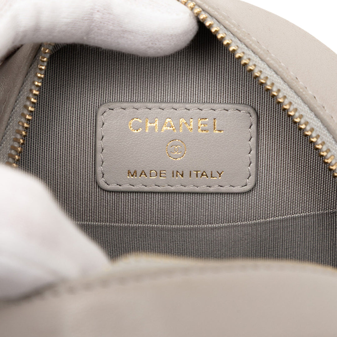 Chanel Cuir d’agneau 19 Rond Pochette avec chaîne
