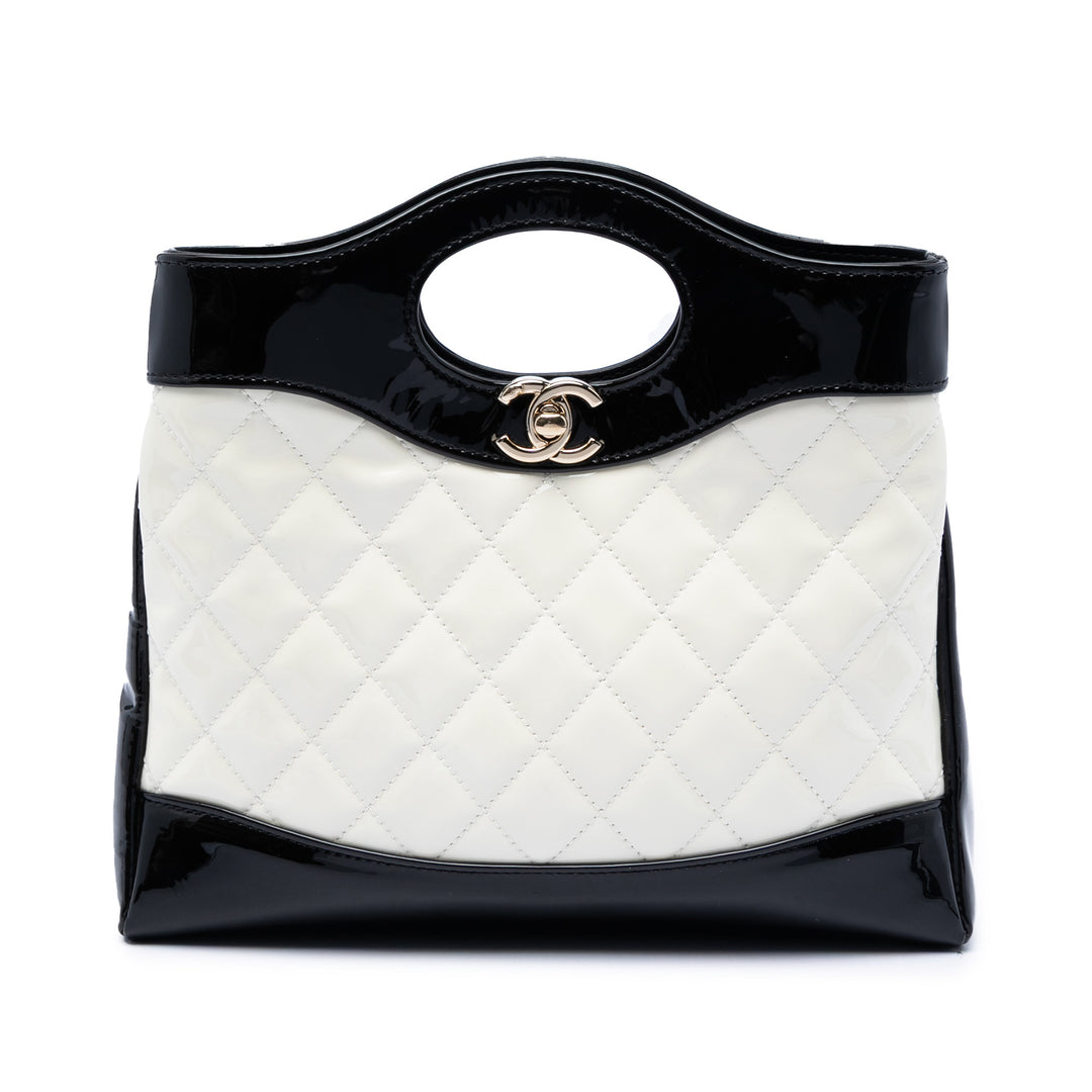 Chanel Bicolore Matelassé 31 Cabas Mini Cuir