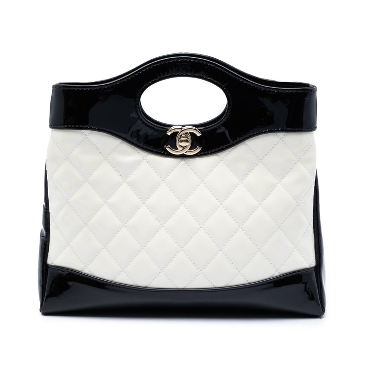 Chanel Bicolore Matelassé 31 Cabas Mini Cuir