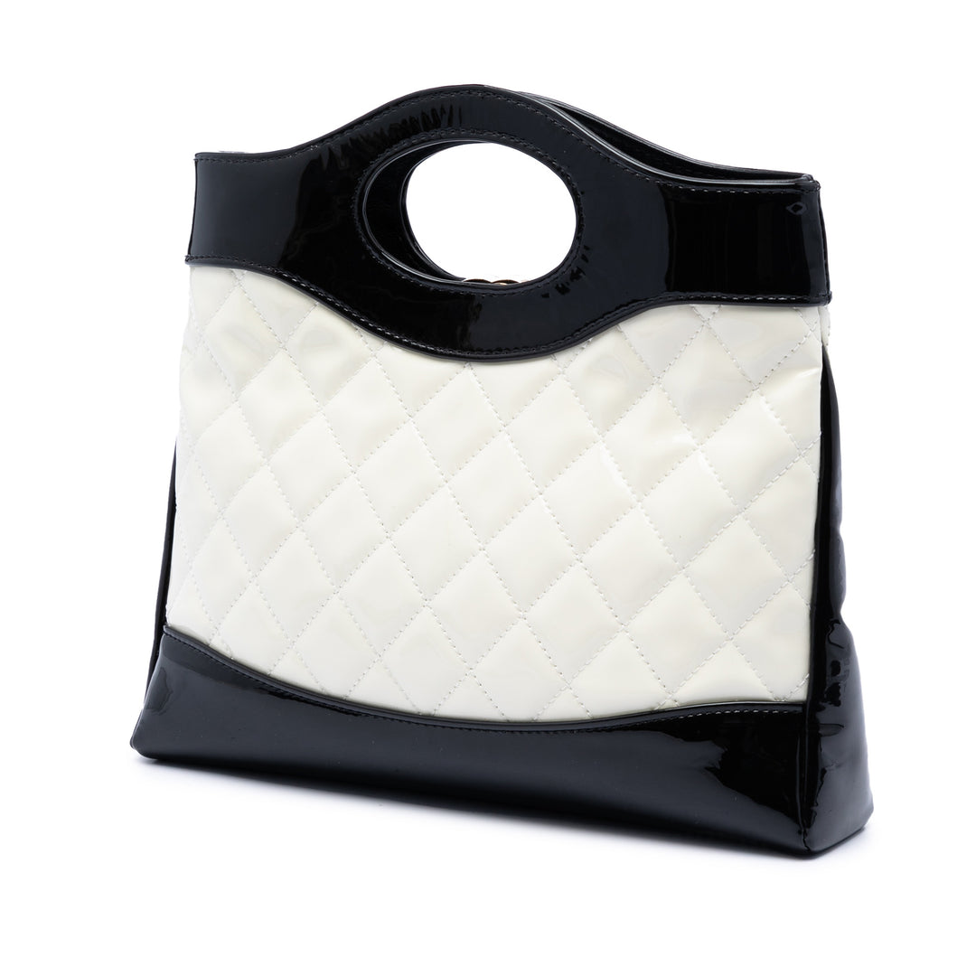 Chanel Bicolore Matelassé 31 Cabas Mini Cuir