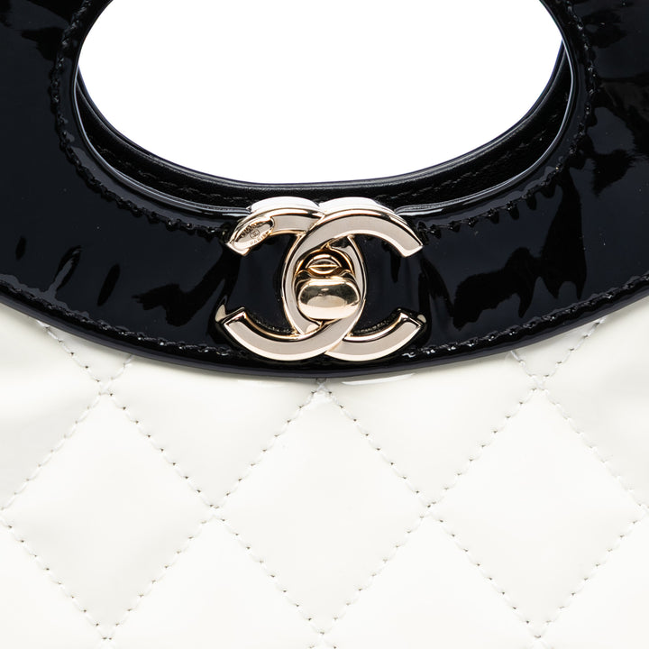 Chanel Bicolore Matelassé 31 Cabas Mini Cuir