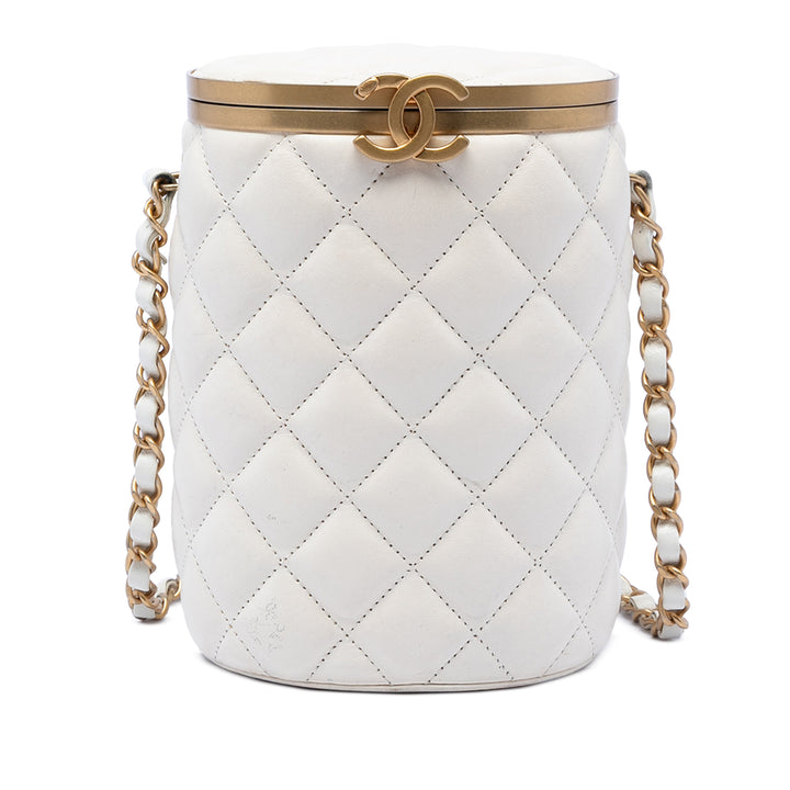 Chanel Small Matelassé Cuir d’agneau Crown Boîte Sac