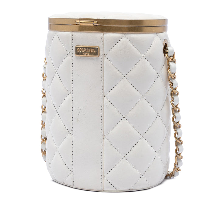 Chanel Small Matelassé Cuir d’agneau Crown Boîte Sac