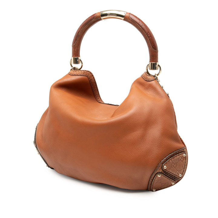 Gucci Large Cuir Bamboo Indy Sac