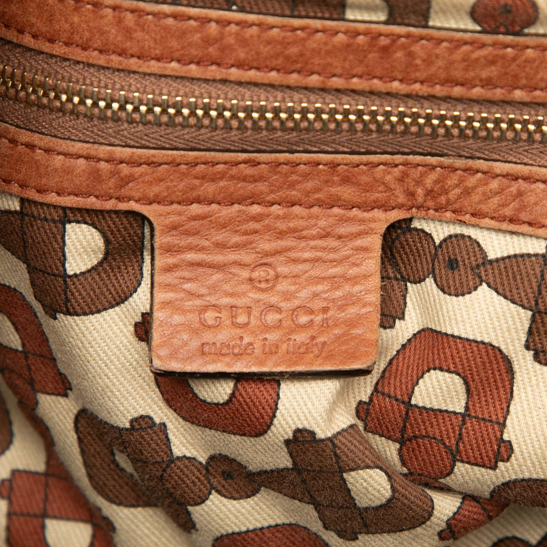 Gucci Large Cuir Bamboo Indy Sac