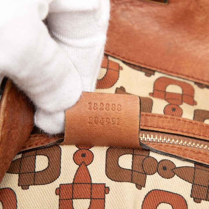 Gucci Large Cuir Bamboo Indy Sac