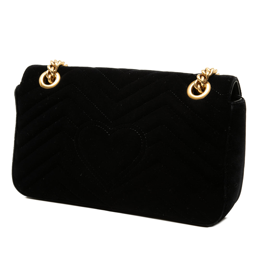 GG Marmont Matelasse Sac Moyen Noir