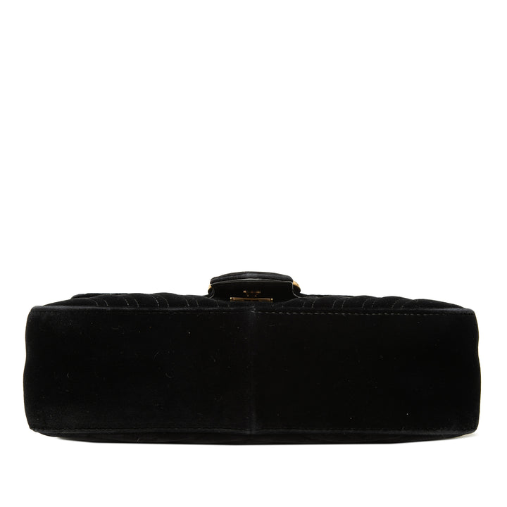 GG Marmont Matelasse Sac Moyen Noir