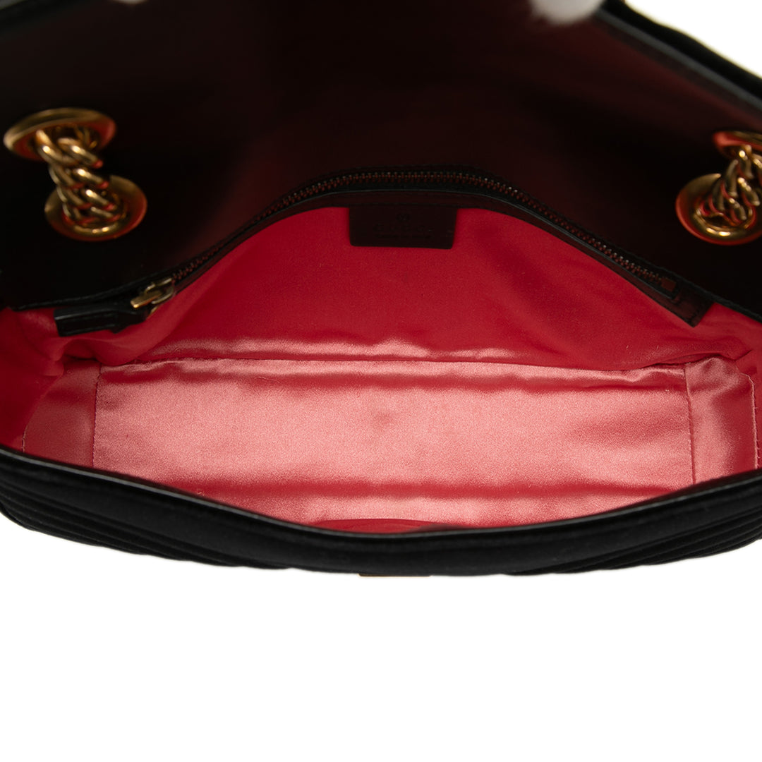 GG Marmont Matelasse Sac Moyen Noir