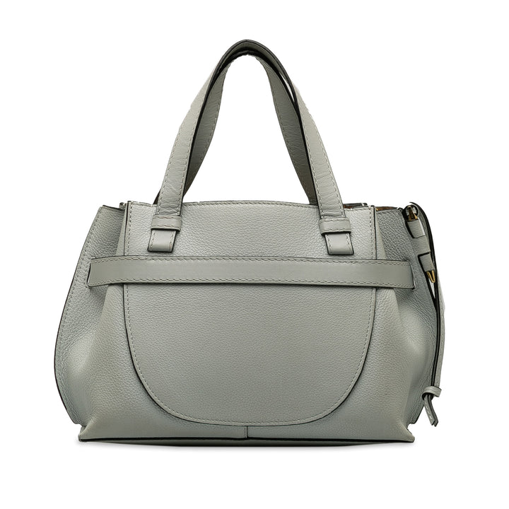 LOEWE Mini Gate Top Handle Satchel Gray - GABY PARIS