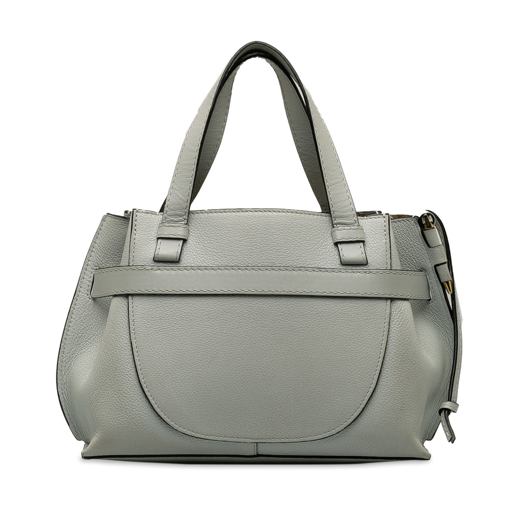 Mini Gate Top Handle Satchel Gray - Gaby Paris