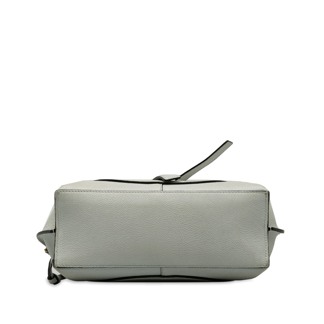 Mini Gate Top Handle Satchel Gray - Gaby Paris