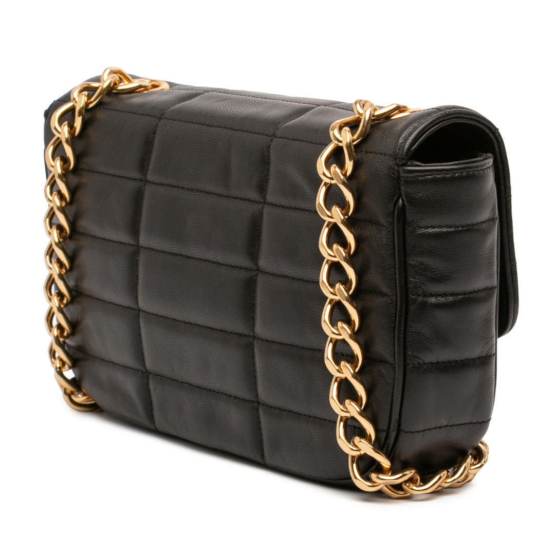Celine Matelasse Cuir de chèvre Monochrome Chain Sac bandoulière