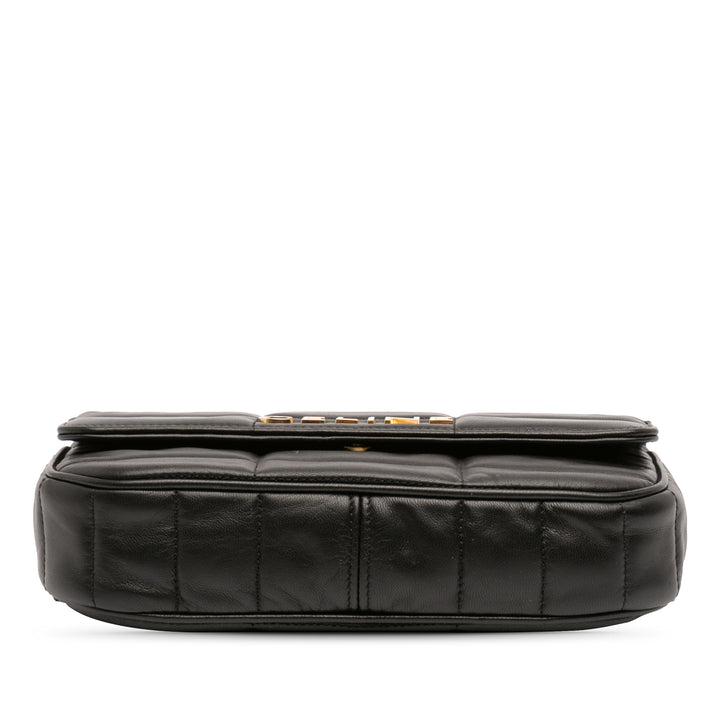 Celine Matelasse Cuir de chèvre Monochrome Chain Sac bandoulière