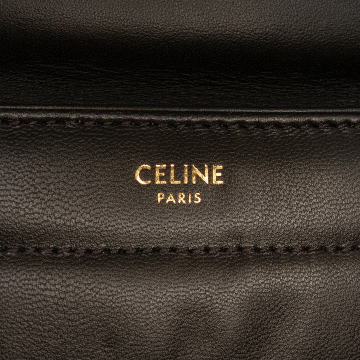 Celine Matelasse Cuir de chèvre Monochrome Chain Sac bandoulière