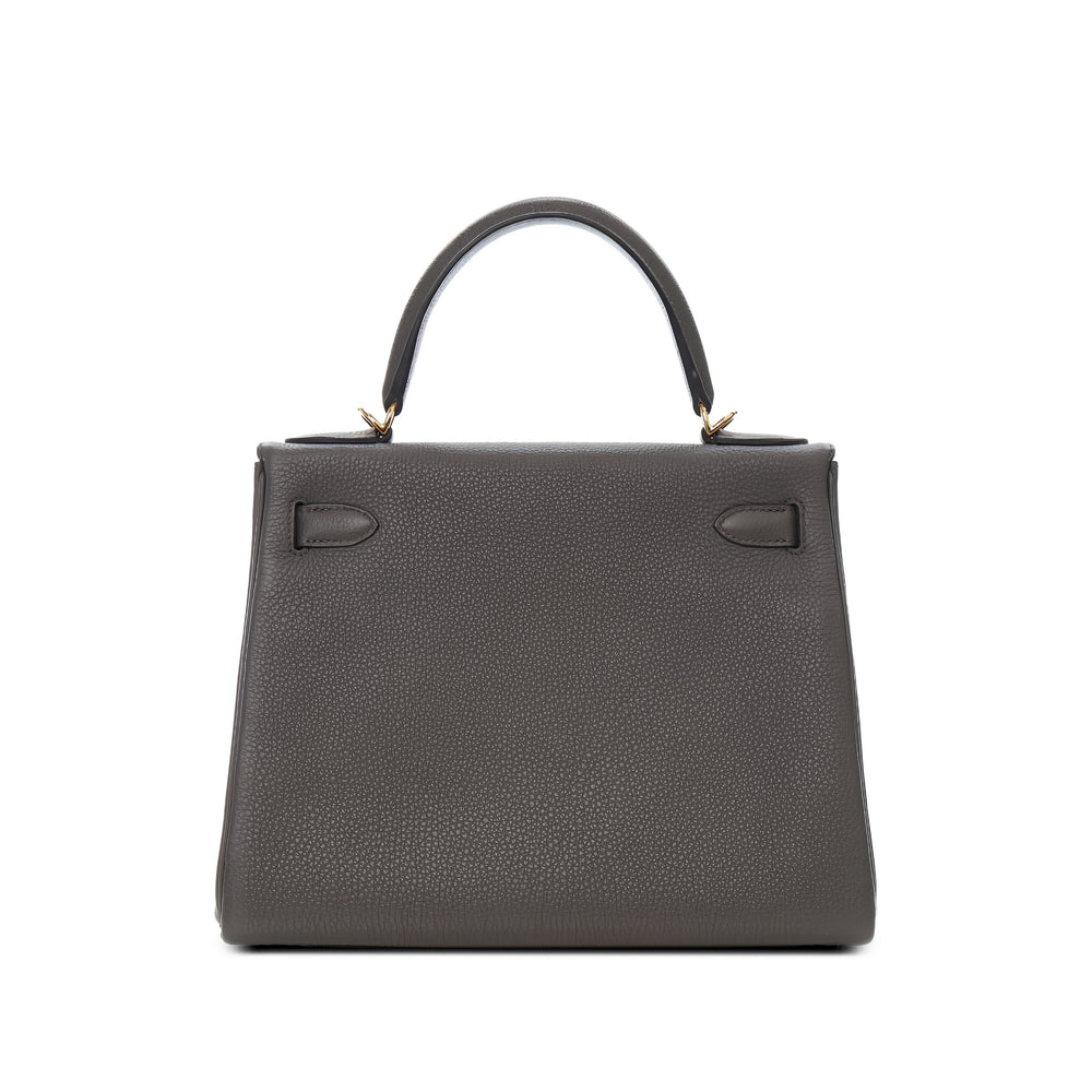 Hermès Sac à main Kelly II Retourne 28 Togo Gris – vue 2 – GABY PARIS