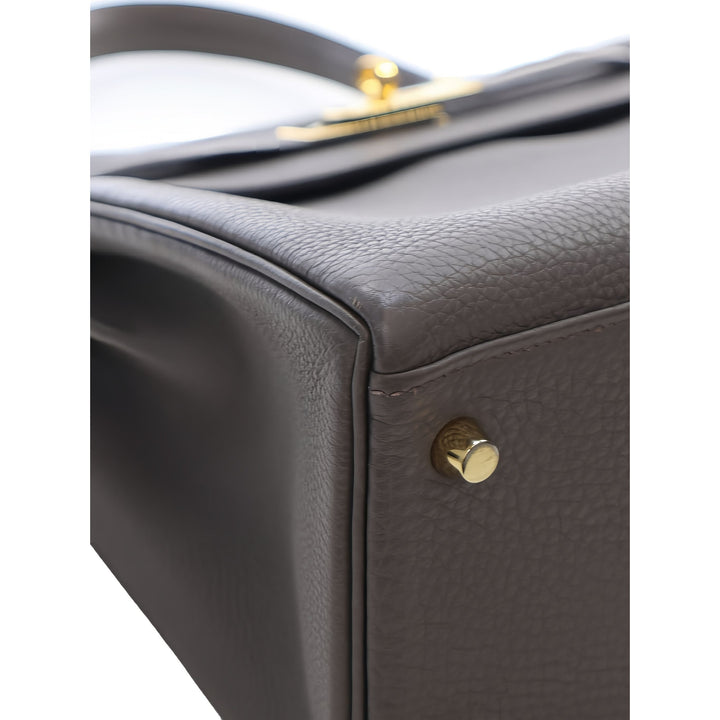 Hermès Sac à main Kelly II Retourne 28 Togo Gris – vue 8 – GABY PARIS