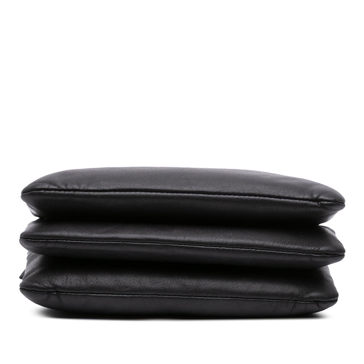 Celine Small Cuir d’agneau Trio Sac porté croisé Noir
